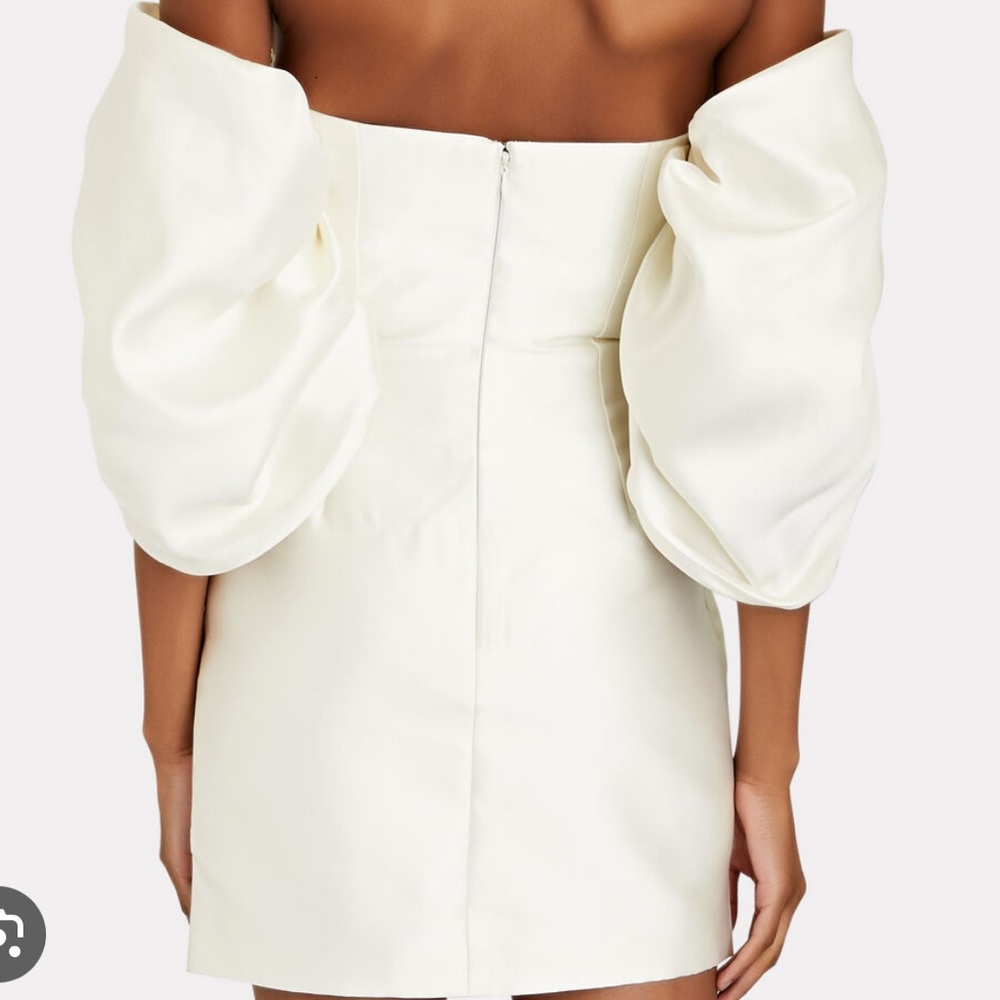 Solace London Cream Off-Shoulder Mini Dress - Picture 2 of 8
